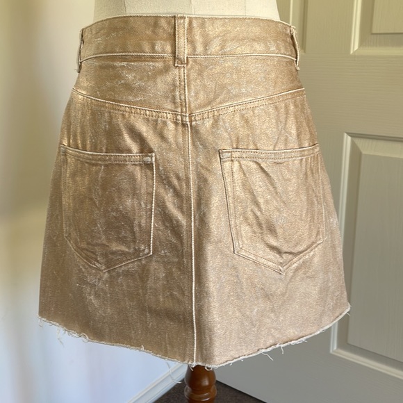 💛GLASSONS gold finish denim mini skirt - Picture 6 of 10